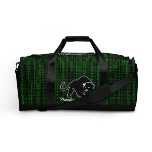 Duffle-Travel Bag,Purrfeccion (Blk Pantha), Binary Designer Bag