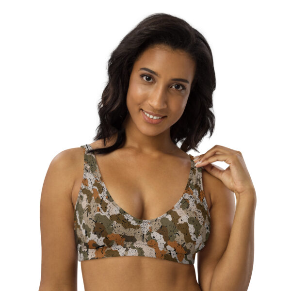 Afro Camo Sand Recycled Padded Bikini Top