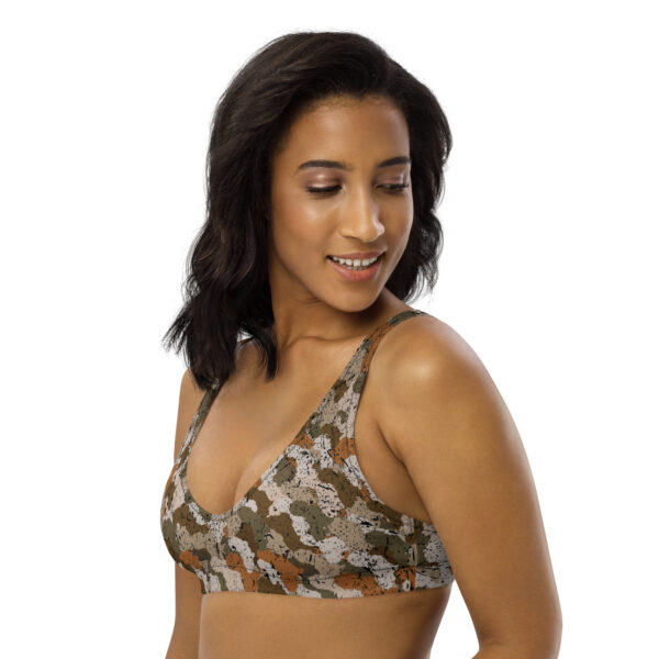 Afro Camo Sand Recycled Padded Bikini Top