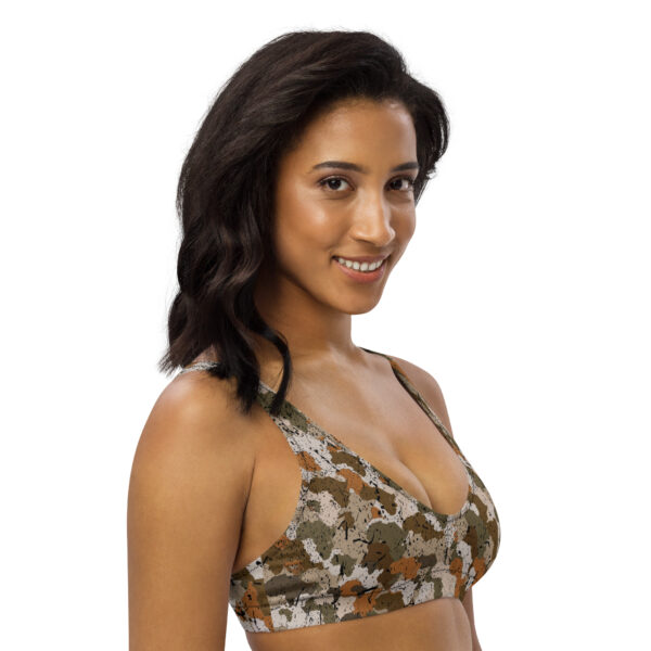 Afro Camo Sand Recycled Padded Bikini Top